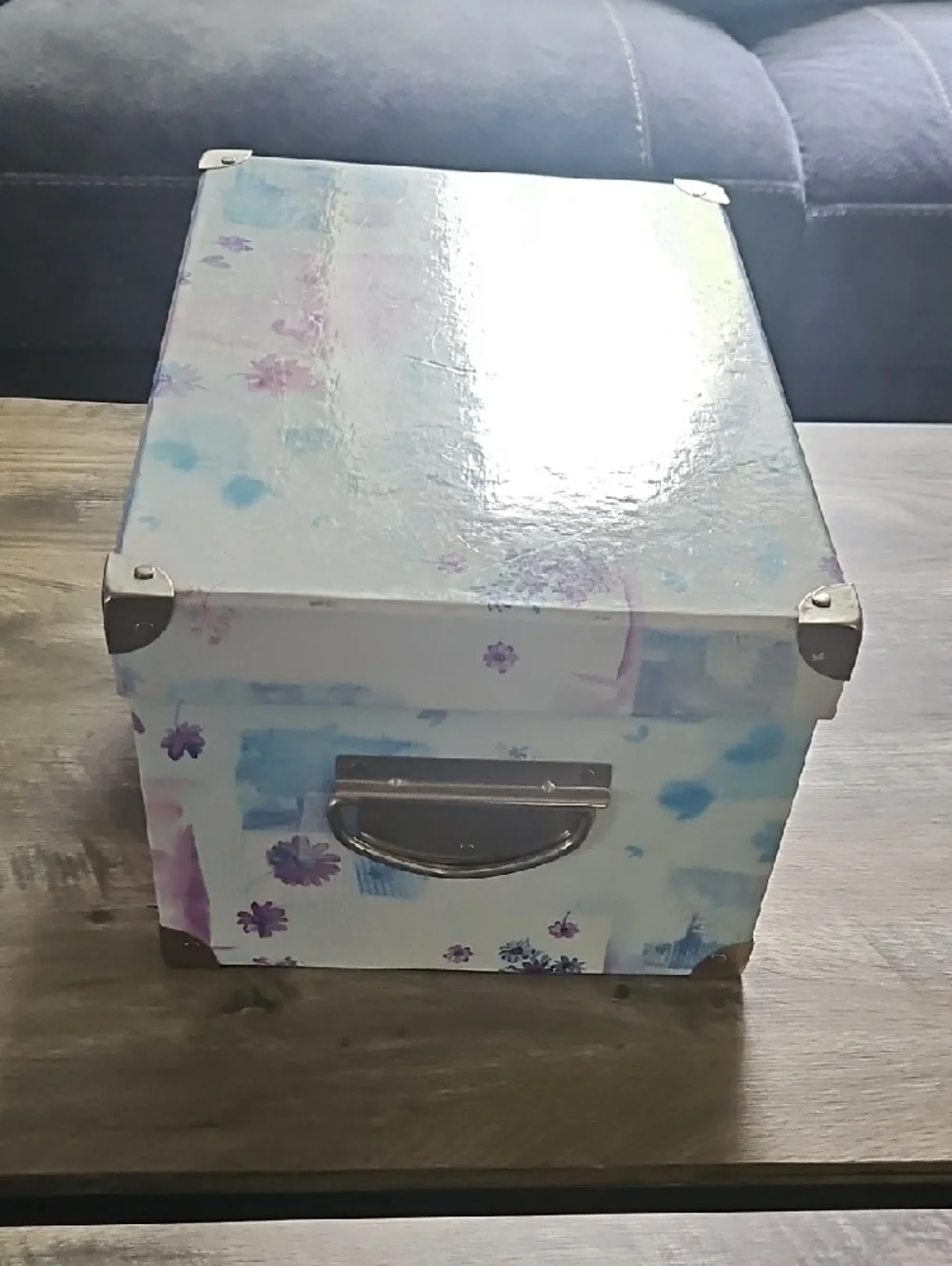 Floral Decorative Storage Box - Pastel Multicolor